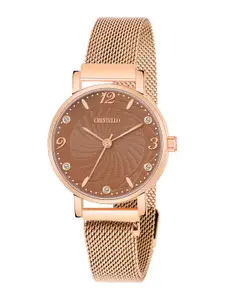 CRESTELLO Women Dial & Straps Analogue Watch CR-RG146-BRW