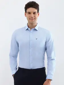 Allen Solly Men Spread Collar Micro Ditsy Printed Cotton Slim Fit Formal Shirt