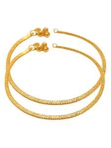 MEMOIR Set Of 2 Gold-Plated Anklets