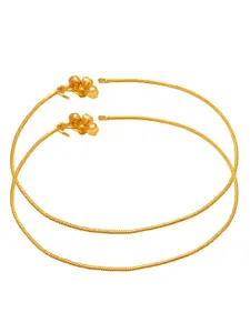 MEMOIR Set Of 2 Gold-Plated Anklets