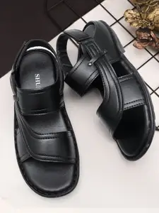 SHUAN Men Velcro Comfort Sandals