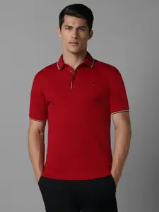 Louis Philippe Sport Men Solid Polo Collar Cotton Slim Fit T-shirt