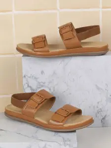 Metro Open Toe Women Flats with Buckles