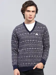 Monte Carlo Men V-Neck Winter Woollen Cardigan