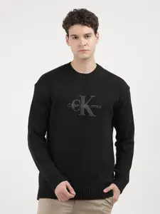 Calvin Klein Jeans Men Brand Logo Embroidered Pullover