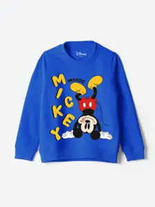 YK Disney Boys Graphic Printed Round Neck Cotton Pullover Sweatshirt