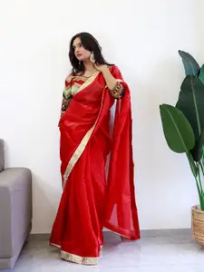 Anouk Solid Organza Saree