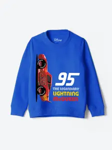 YK Disney Boys Graphic Printed Round Neck Cotton Pullover Sweatshirt