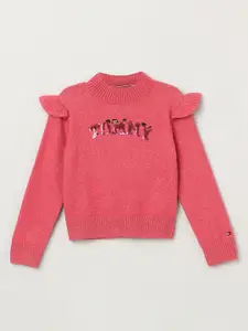 Tommy Hilfiger Girls Cotton Typography Pullover