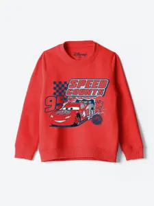 YK Disney Boys Graphic Printed Round Neck Cotton Pullover Sweatshirt
