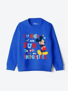 YK Disney Boys Graphic Printed Round Neck Cotton Pullover Sweatshirt