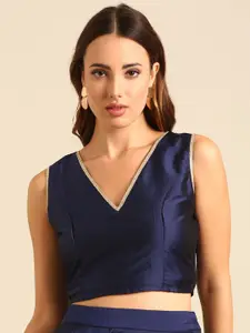 De Moza Women V-Neck Sleeveless Saree Blouse
