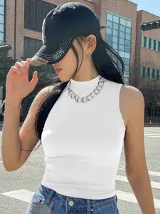 Kotty Women Solid High Neck Top