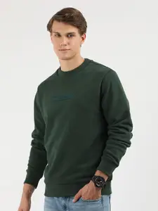 Calvin Klein Jeans Men Solid Round Neck Cotton Pullover Sweatshirt