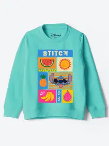 YK Disney Girls Graphic Printed Round Neck Cotton Pullover Sweatshirt