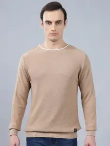 Cantabil Men Self Design Full Sleeve Sweater Pullover