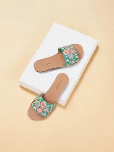 Forever Glam by Pantaloons Women Embroidered Open Toe Flats