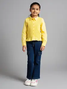 Ed-a-Mamma Girls Smocked Detail Casual Shirt