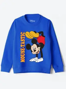 YK Disney Boys Graphic Printed Round Neck Cotton Pullover Sweatshirt