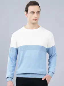 Cantabil Men Cotton Colourblocked Pullover Sweater