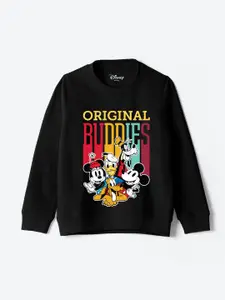 YK Disney Boys Graphic Printed Round Neck Cotton Pullover Sweatshirt