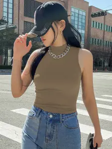 Kotty Women Solid High Neck Top