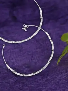 Heer Collection Silver Plated Anklet