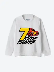 YK Disney Boys Graphic Printed Round Neck Cotton Pullover Sweatshirt