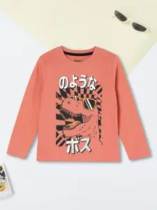 max Boys Graphic Printed Round Neck Cotton T-shirt