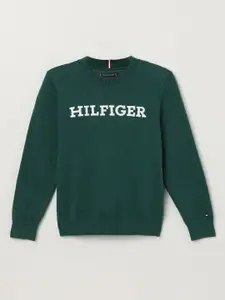 Tommy Hilfiger Boys Typography Printed Cotton Pullover