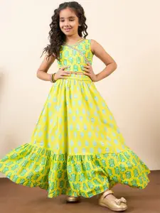 Stylo Bug Girls Printed Ready to Wear Lehenga Choli
