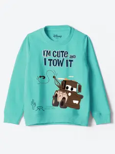 YK Disney Boys Graphic Printed Round Neck Cotton Pullover Sweatshirt