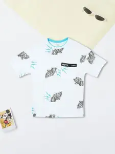 max Boys Conversational Printed Round Neck Cotton T-shirt