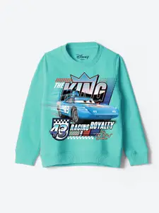 YK Disney Boys Graphic Printed Round Neck Cotton Pullover Sweatshirt