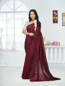 Anouk Solid Pure Cotton Khadi Saree