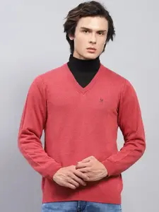 Monte Carlo Men Solid V Neck Full Sleeve Pullover