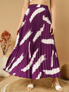 ZWERLON Women Printed A-Line Maxi Skirts