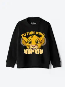 YK Disney Boys Graphic Printed Round Neck Cotton Pullover Sweatshirt