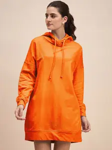 BRINNS Women Solid Hood Cotton Pullover Sweatshirt