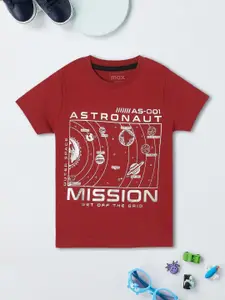 max Boys Graphic Printed Round Neck Cotton T-shirt