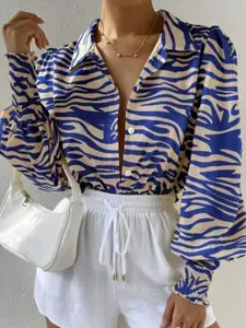 Stylecast X Slyck 
Women Comfort Spread Collar Animal Printed Casual Shirt