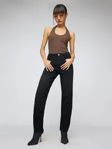 FREAKINS Women Cotton Tapered Fit High-Rise Jeans