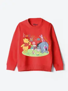 YK Disney Boys Graphic Printed Round Neck Cotton Pullover Sweatshirt