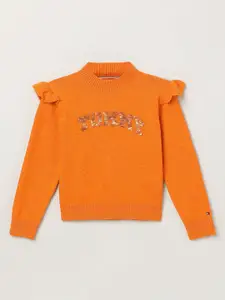 Tommy Hilfiger Girls Typography Embellished Pullover