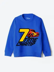 YK Disney Boys Graphic Printed Round Neck Cotton Pullover Sweatshirt