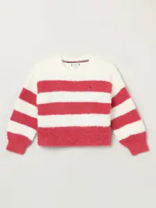 Tommy Hilfiger Girls Striped Ribbed Pullover