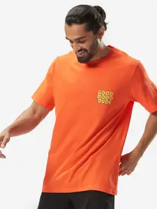 Domyos By Decathlon Men Typography Printed Pure Cotton T-shirt