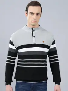 Cantabil Men Long Sleeves Striped Pullover