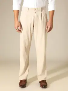 Banana Club Men Classic Corduroy Pleated Trousers