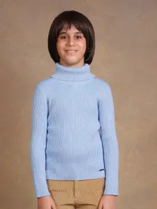 One Friday Boys Striped Turtle Neck Long Sleeves Pullover